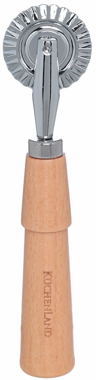 Нож для фигурной нарезки теста, 16 см, с волнистым лезвием, сталь/дерево, Wood kitchen