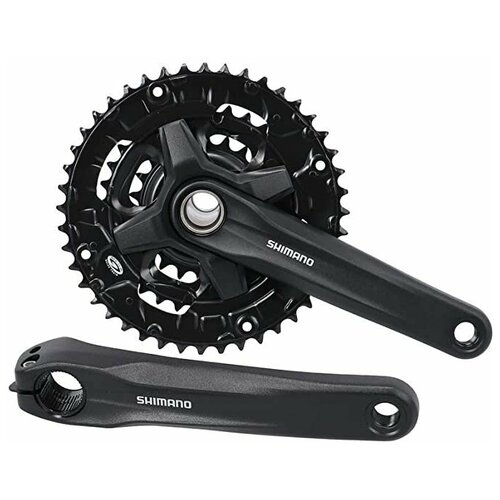 Система велосипедная SHIMANO Altus MT200-3, 175мм, 40/30/22T, для 9 скоростей, без защиты, черный, EFCMT2103EX002XL система shimano mt200 170 мм 40 30 22t система shimano mt200 170мм ин вал 40 30 22t черн