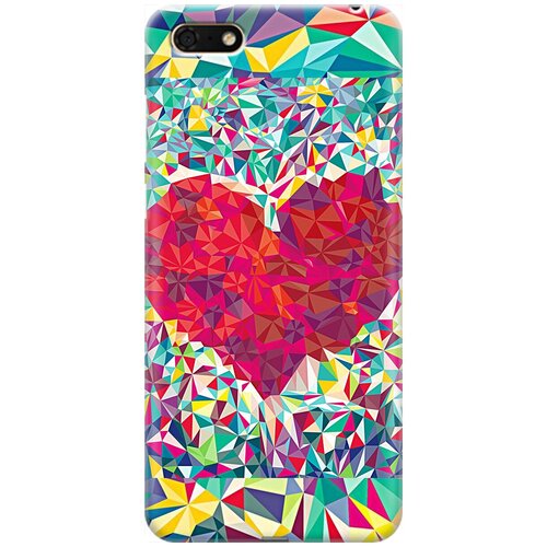 фото Re:pa накладка transparent для huawei y5 prime (2018) / y5 (2018) / honor 7a / 7s с принтом "бриллиантовое сердце"