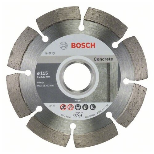 коронка алмазная standard for concrete 28x300 мм g 1 2 bosch 2608601733 BOSCH Диск алмазный отрезной Standard for Concrete 150-22,23 мм Bosch 2.608.602.198