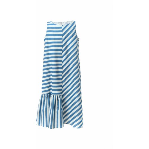 Платье Андерсен, размер 140, белый, синий