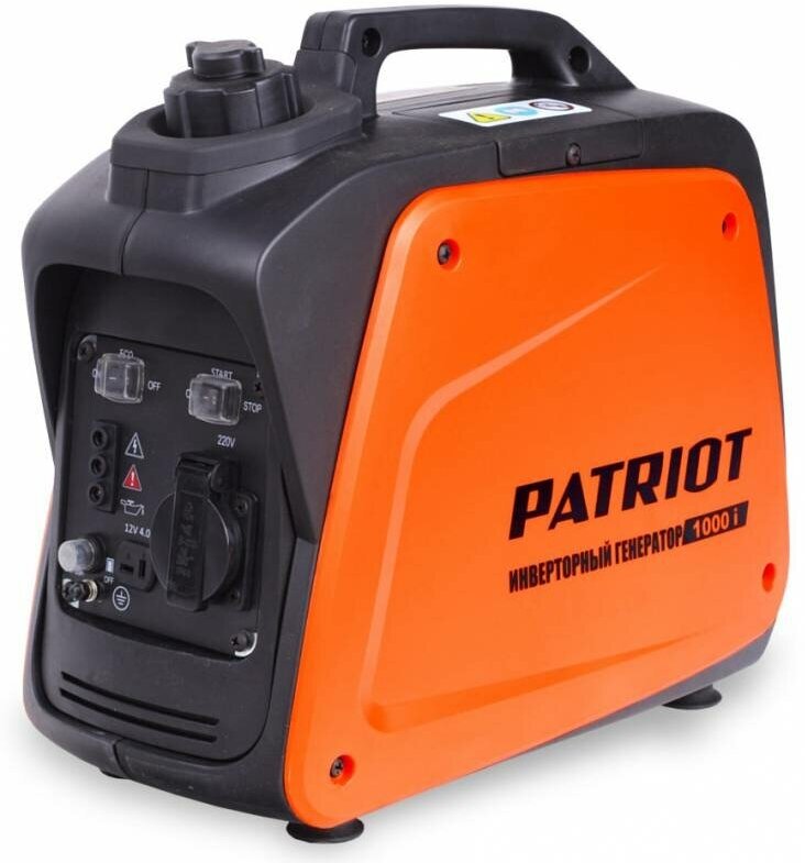 Генератор инверторный PATRIOT 1000i [474101025] {Двигатель 4т, АИ-92, 40сс, мощность рабочая/максимальн