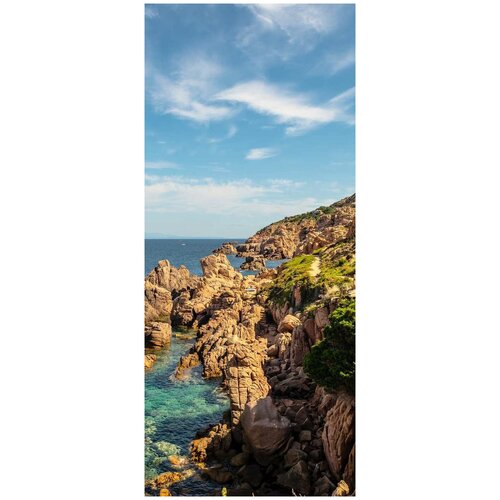 Самоклеящиеся фотообои Сардиния, морской пейзаж, размер: 90x210 см