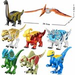 Набор минифигурок динозавров, совместимы с конструктором - изображение