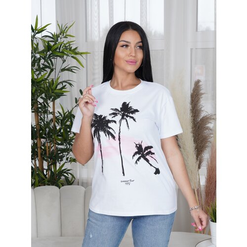 фото Футболка lovetex.store, размер 42, белый