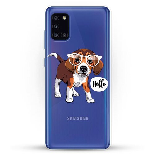 фото Силиконовый чехол hello бигль на samsung galaxy a31 andy & paul