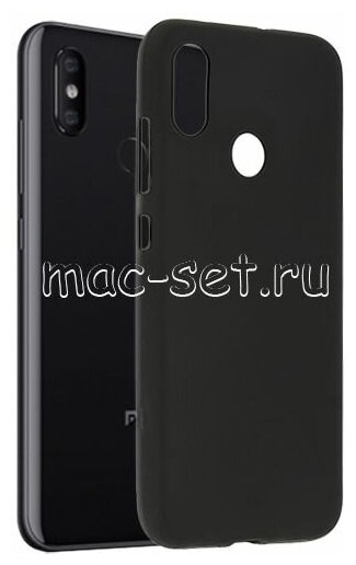 Чехол-накладка для Xiaomi Mi 8 силиконовая черная 1.2 мм