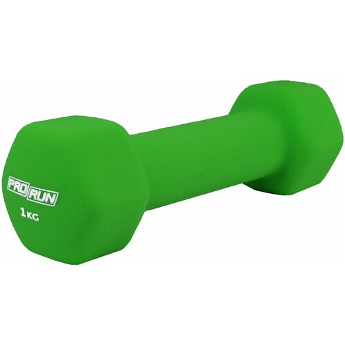 Гантель неопреновая ProRun 1 кг, зеленый