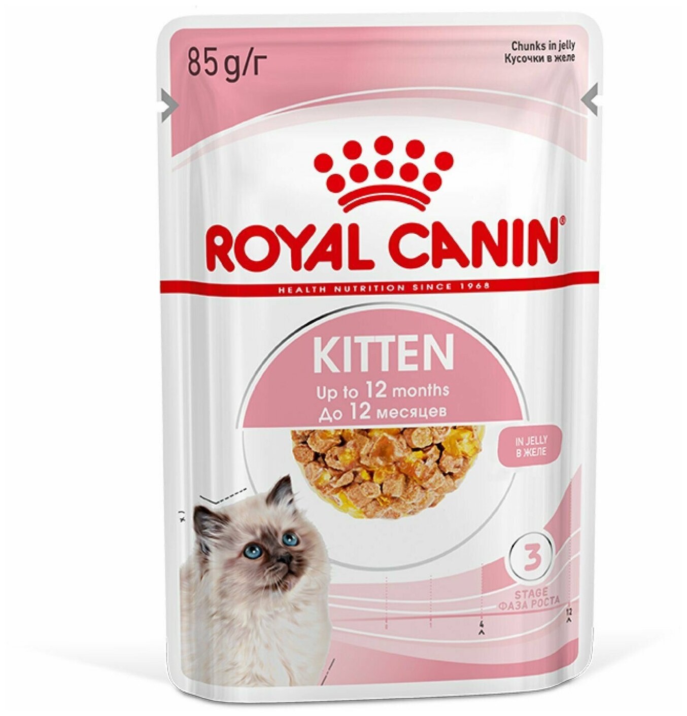 Корм для котят Royal Canin кусочки в желе 85гр.*12 шт.