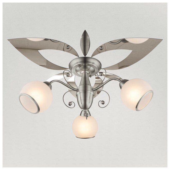фото Декор под люстру зеркальный Лилия-3 2-00411CR цвет хром