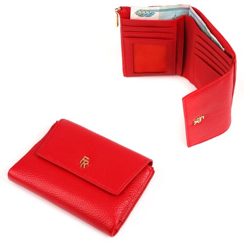 фото Кошелек fabretti, фактура зернистая, красный