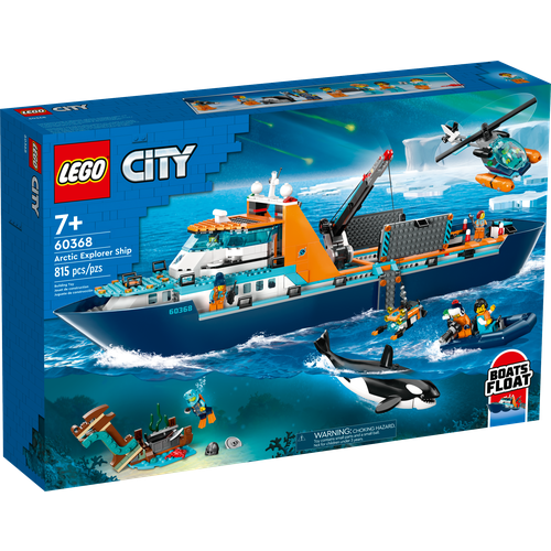 конструктор city исследователь полюсов 4188 Конструктор LEGO City 60368 Корабль «Исследователь Арктики», 815 дет.