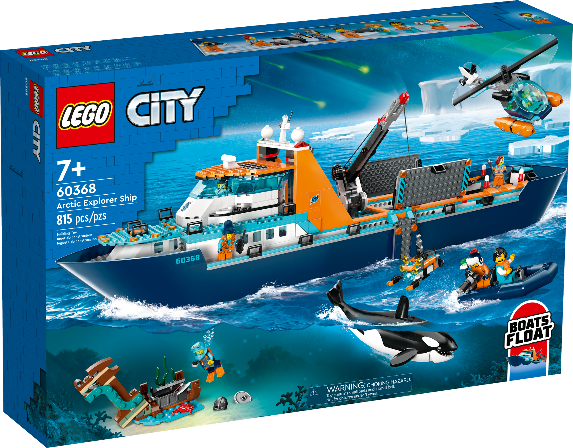 Конструктор LEGO City 60368 Корабль «Исследователь Арктики», 815 дет.