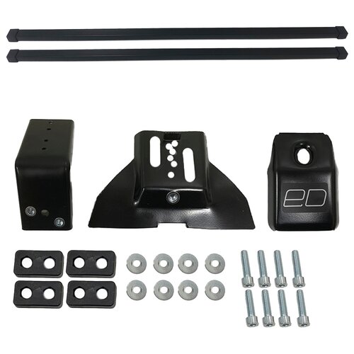 фото Усиленный багажник евродеталь на водосток - прямоугольные поперечины - без замка - 110см.