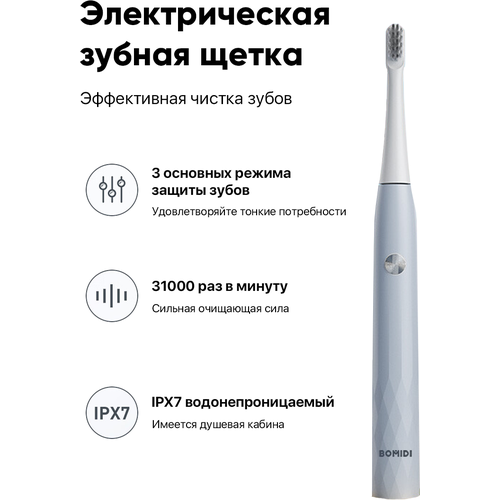 Электрическая зубная щетка звуковая для взрослых и детей