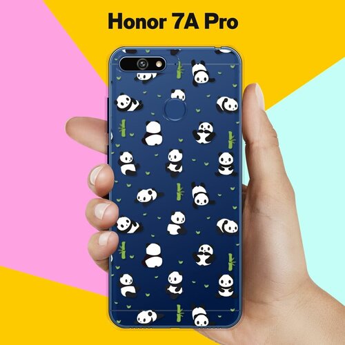 Силиконовый чехол Панды на Honor 7A Pro силиконовый чехол кактусы на honor 7a pro