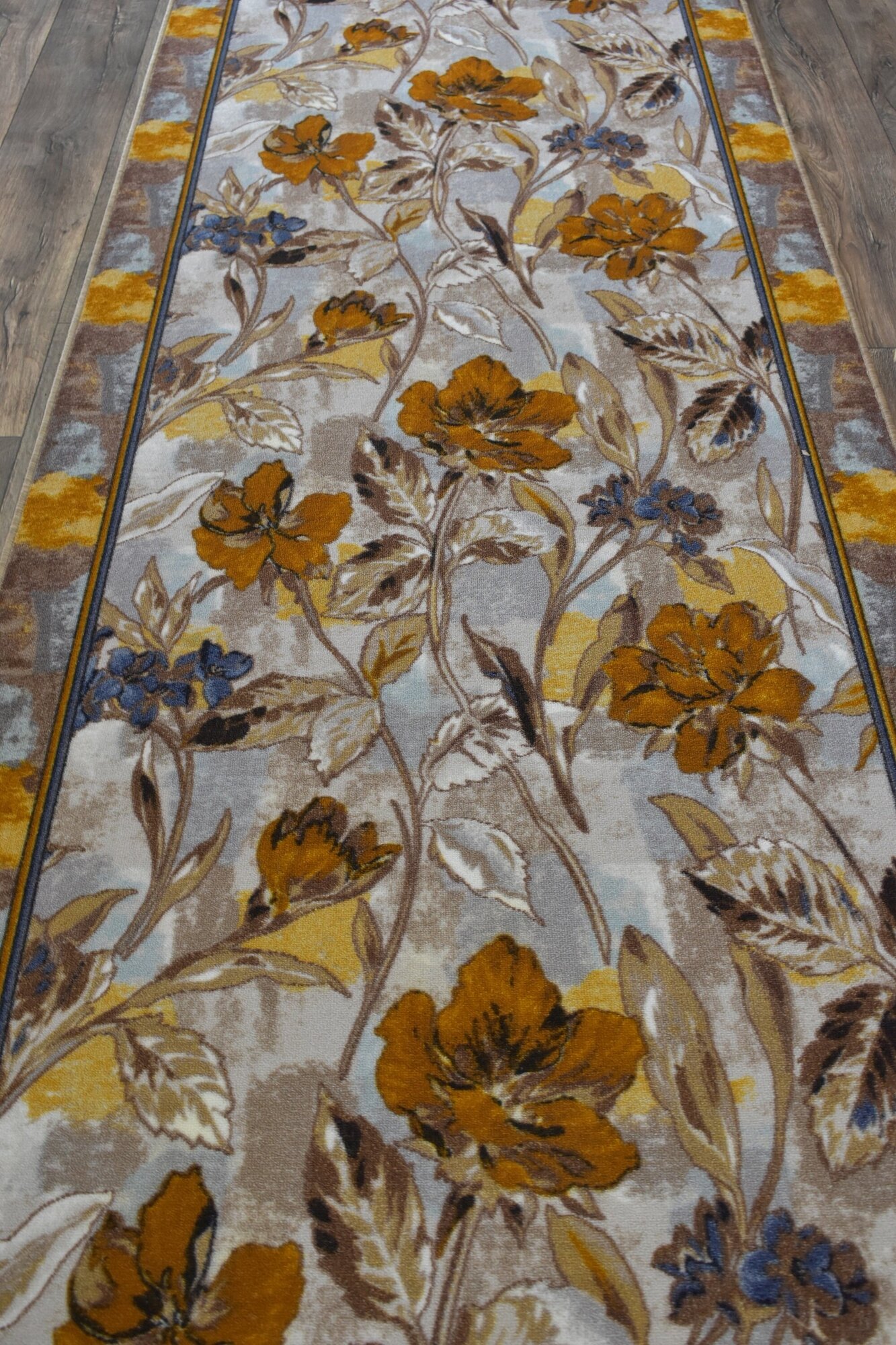 Ковровая дорожка на войлоке, Витебские ковры, с печатным рисунком, 2591, 1.2*4 м - фотография № 1