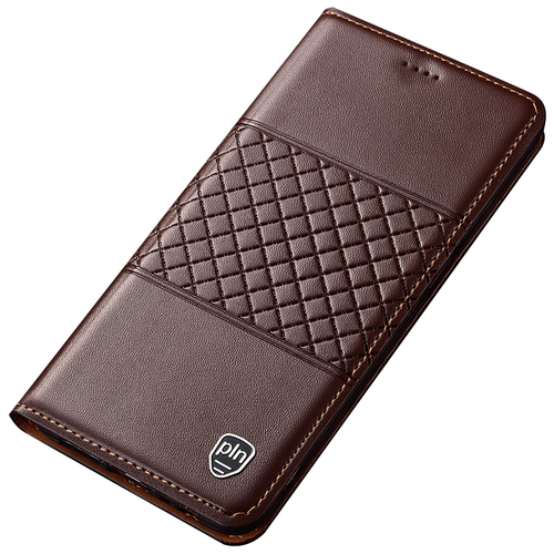 фото Чехол-книжка mypads premium для huawei p30 lite / huawei nova 4e / honor 20 lite / honor 20s (mar-lx1h) из качественной импортной натуральной кожи с элегантной стеганой прошивкой премиум-класса и магнитной крышкой коричневый