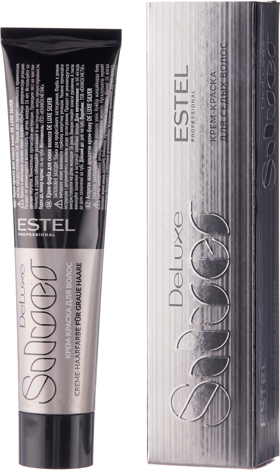 ESTEL De Luxe Silver крем-краска для седых волос, 6/7 темно-русый коричневый, 60 мл