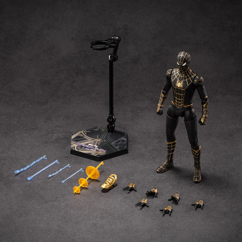 Игрушка Zhongdong Официально лицензированный Marvel Железный Человек-Паук Черный Красный Золотой Фигурка Герой Нет Пути