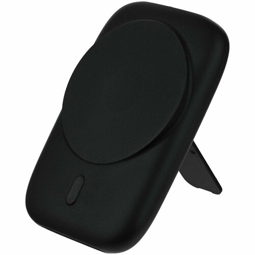 Беспроводная зарядка power bank магнитный аккумулятор для смартфона и часов Feel Motion 5000 мАч черный подарок на 23 февраля 14 февраля мужчине парню папе 229000₽