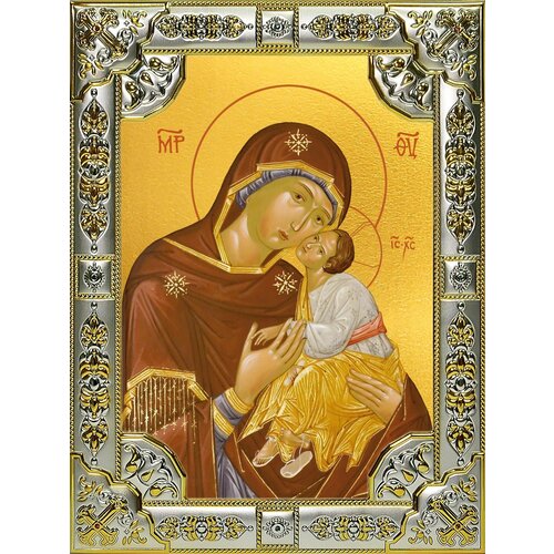 Икона Влахернская икона Божией Матери влахернская икона божией матери белый киот 14 5 16 5 см