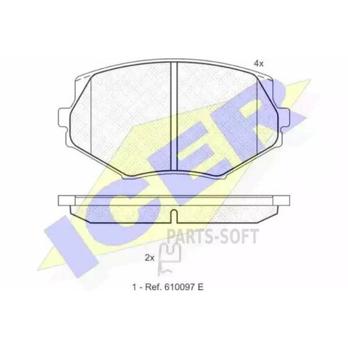 ICER 181818 Колодки тормозные Mazda 323 MX-5 передние Icer 181818 SALE 1000₽