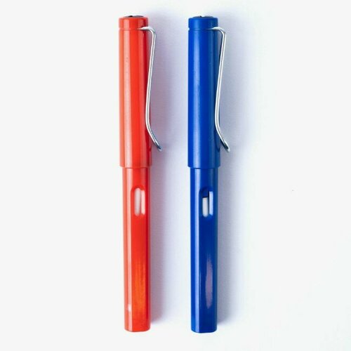 вечный карандаш экологически чистый без чернил неограниченная ручка для письма школьные принадлежности инструмент для рисования скетч Вечный карандаш 2 штуки, синий и красный, с ластиками внутри