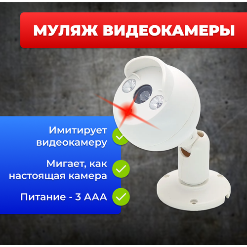 Муляж видеокамеры с мигающей точкой белый 50900₽