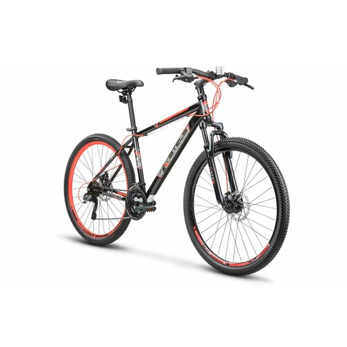 Горный велосипед Stels Navigator 700 MD 27.5 F020 (2023), рама 21, черный/красный велосипед stels navigator 500 md 26 f020 серый красный рама 20 требует финальной сборки