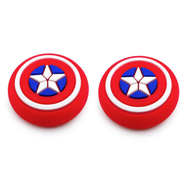 Накладки (насадки) на стики Joy Con для Nintendo Switch/Lite/Oled - Captain America (2шт)