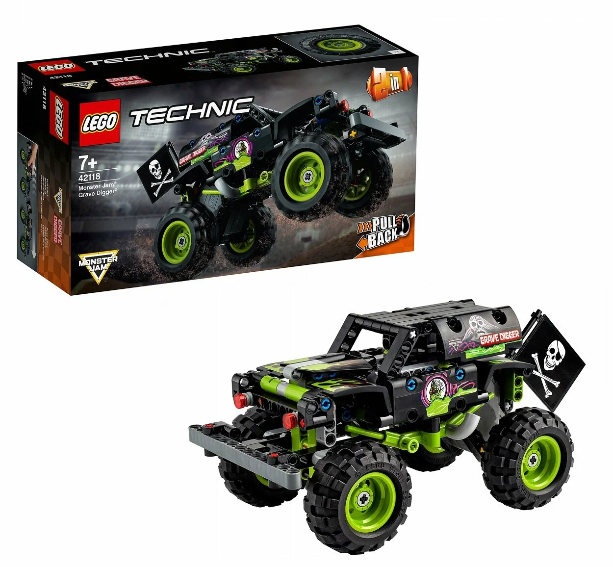 Конструктор LEGO Technic 42118 Monster Jam Grave Digger, 212 дет.