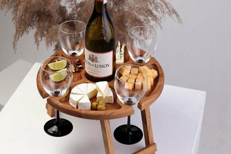 Столик винный/ Менажница/ Столик для вина/ Раскладной столик для пикника