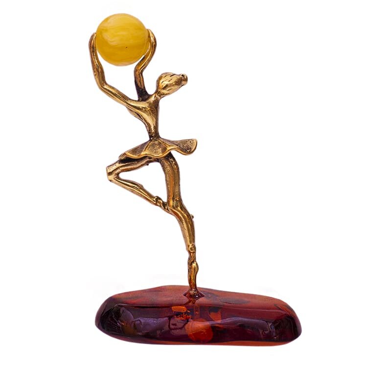 фото Фигурка с янтарем Балерина 5 см