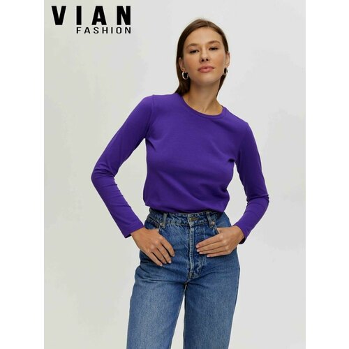 фото Лонгслив vianfashion, размер m, фиолетовый