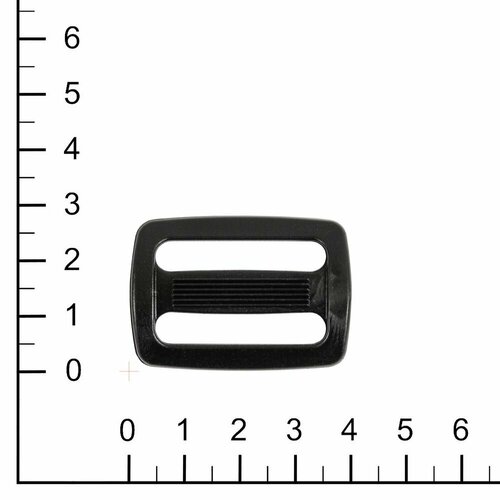 Пряжка 2-щелевая, 30 мм, чёрная, 50 шт / застежка для сумки, для стропы