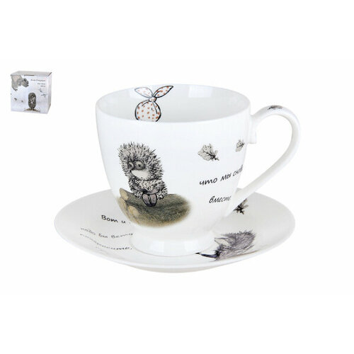 Пара чайная круглая 440мл Подарочная упаковка Ежик в тумане 1309₽