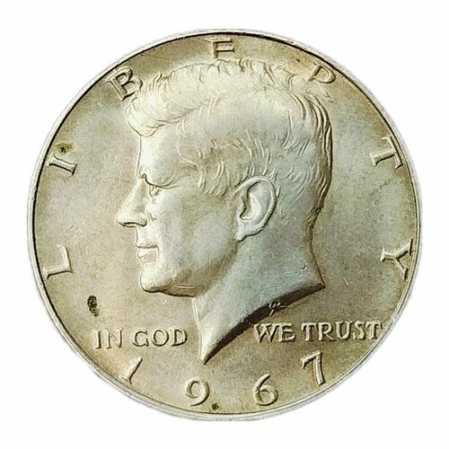 Монета 50 центов (1/2 доллара, half dollar) США 1967 года  Кеннеди 