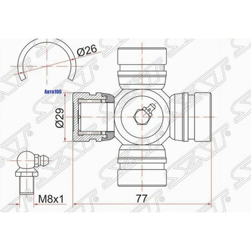 Крестовина кардана RR TY LCR UZJ100, Surf #185, Dyna 150/200 LY1##/21#, BU2## (RR)