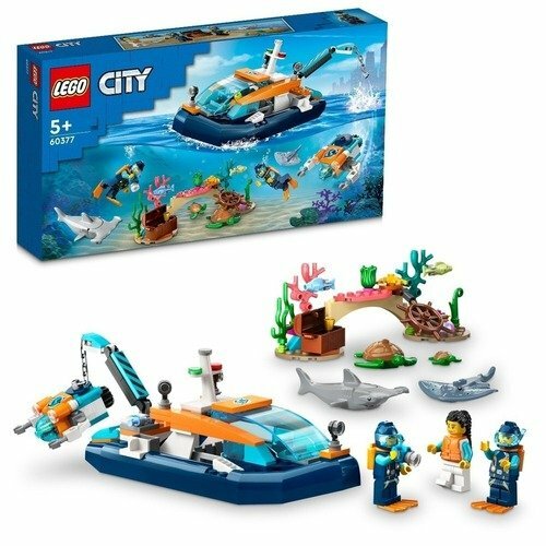 Конструктор LEGO City 60377 Корабль подводных исследований