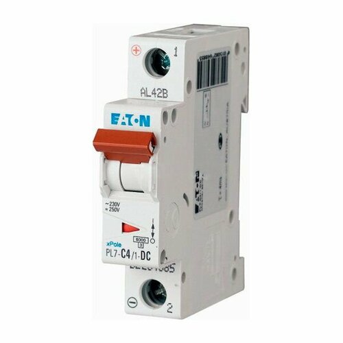 Автоматический выключатель Eaton PL7-C4 1-DC автоматический выключатель eaton pl7 c25 1