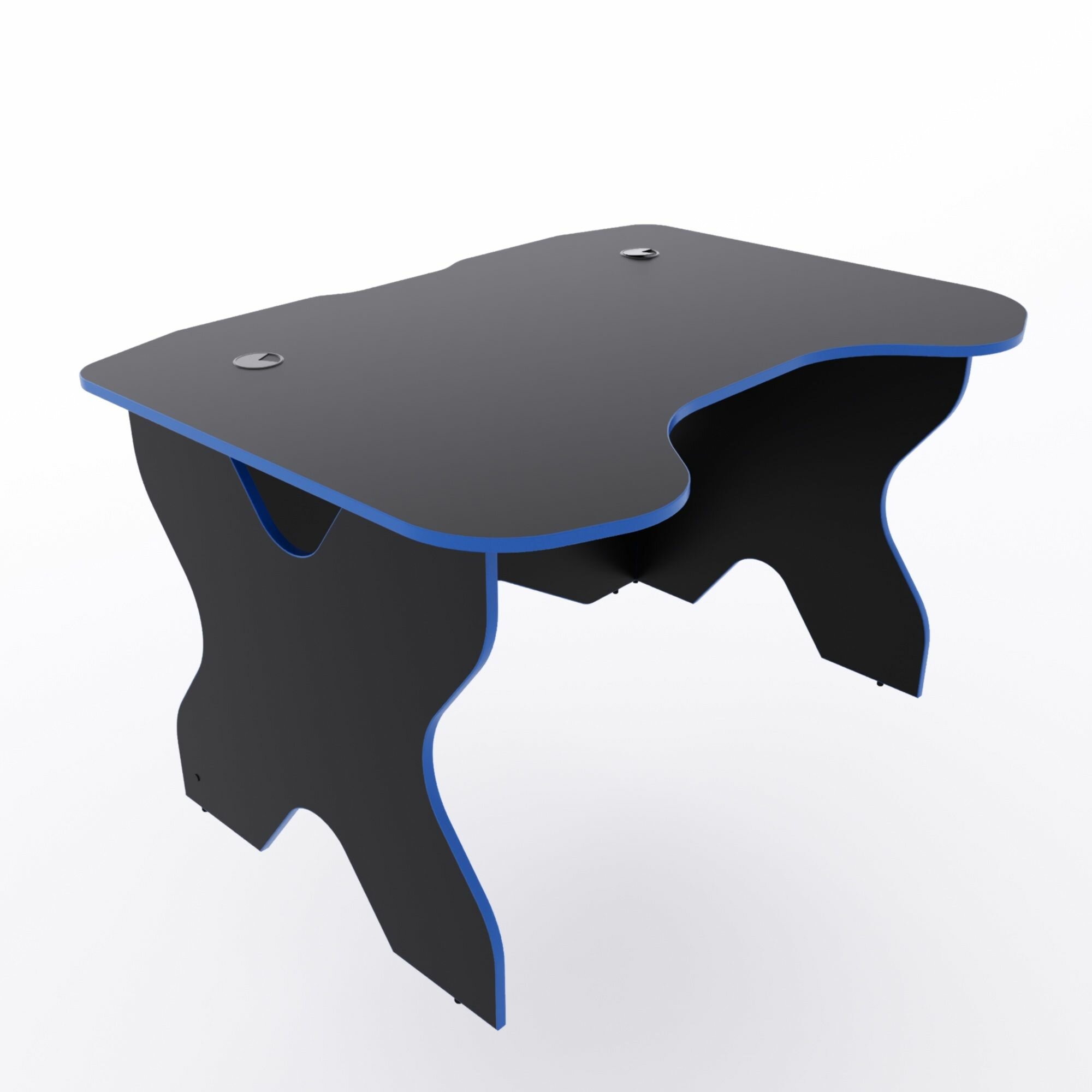 фото Иксообразный компьютерный стол "Х" с полкой для монитора, шимо тёмный, 120x90x73 см