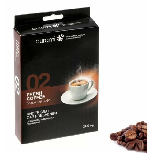 Ароматизатор освежитель воздуха в салон под сиденье автомобиля Aurami бодрящий кофе гелевый 200 гр 550₽