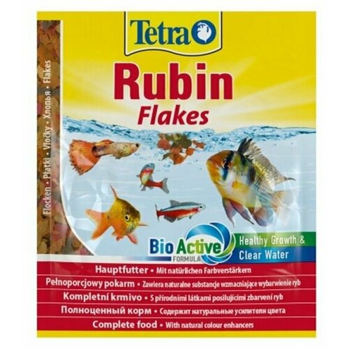 Tetra Rubin корм в хлопьях для улучшения окраса всех видов рыб, 12гр. 3 шт