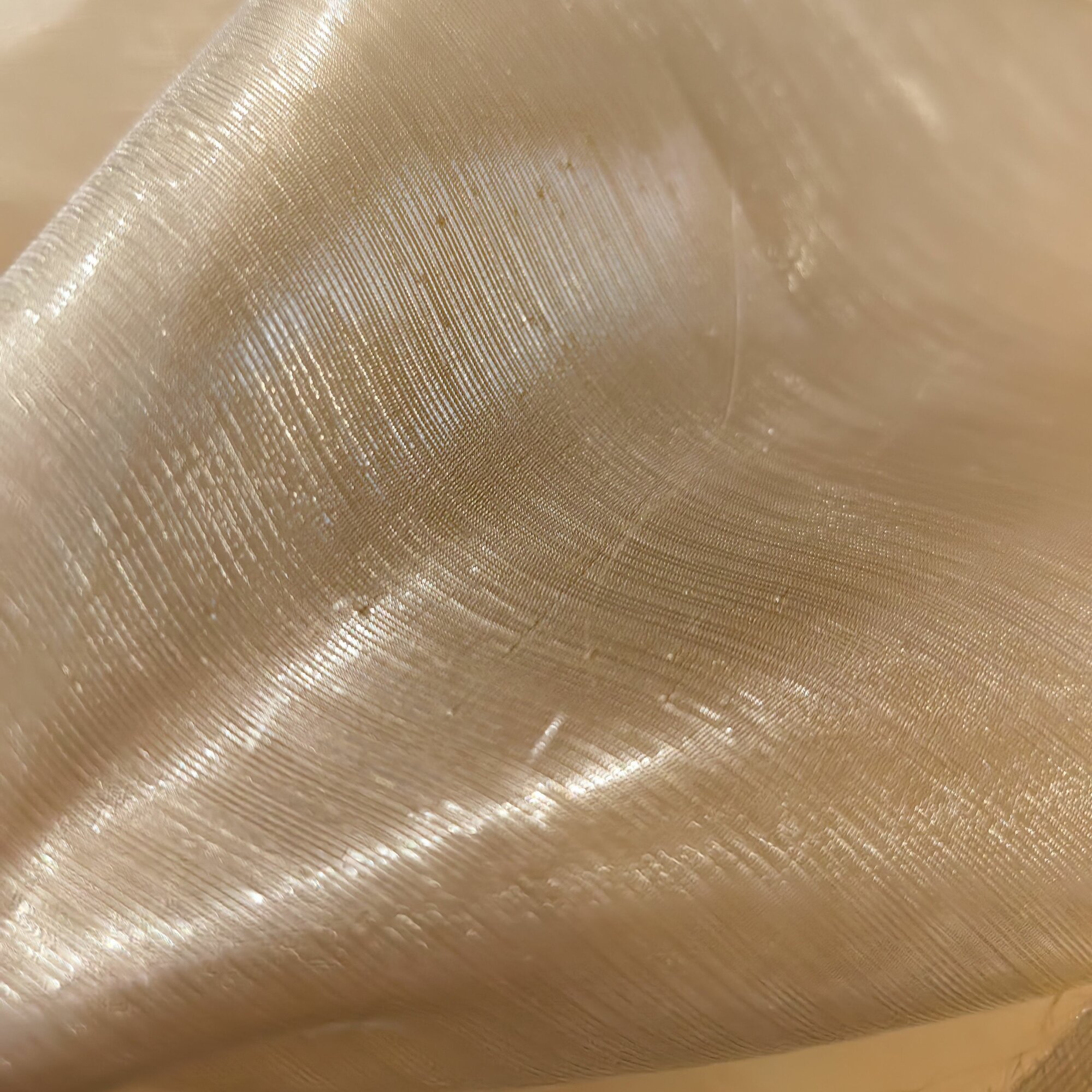 фото Органза шторная бежевая с утяжелителем 2 м, ширина 280 см