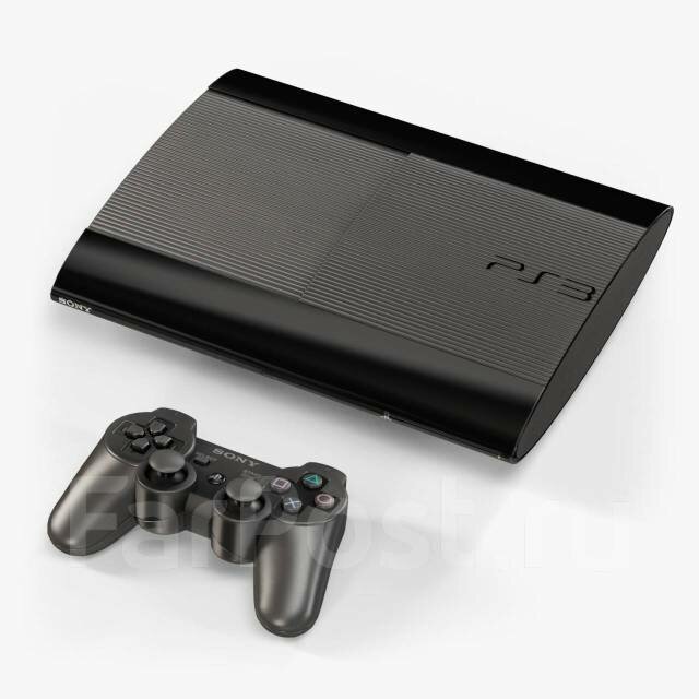 Игровая приставка прошитая Sony PlayStation 3 Super Slim 250 ГБ + бесплатные игры скачивать 40 штук, черный 1 джойстик