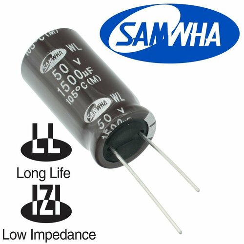 1500мкФ 50В / WL / 16х31 / 105 С / конденсатор электролитический (10шт)