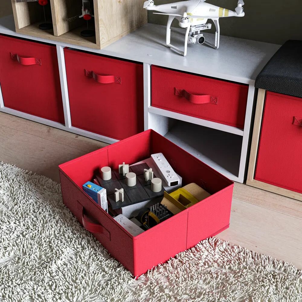 Короб KUB 31x31x15 см 14.4 л полипропилен цвет красный