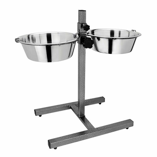Mr.Kranch Миска двойная из нержавеющей стали наштативе 2х2,75л