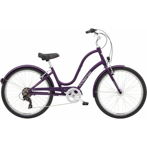 Велосипед Electra Townie 7D EQ Step Thru, колеса 26, рама M, цвет фиолетовый (2023)